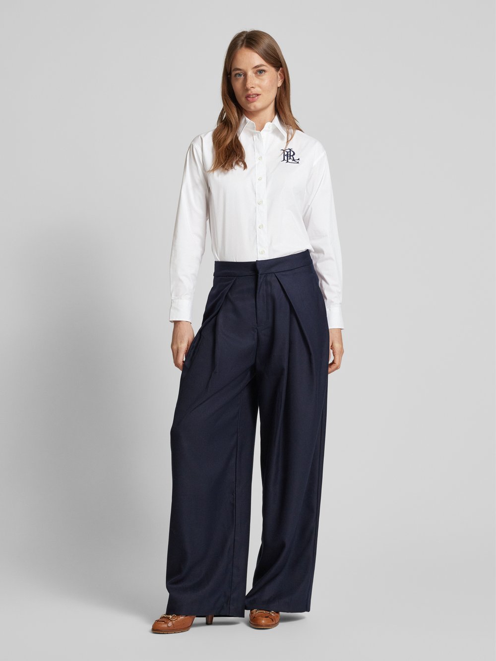 

Блузка-рубашка с пришитыми этикетками Lauren Ralph Lauren, белый