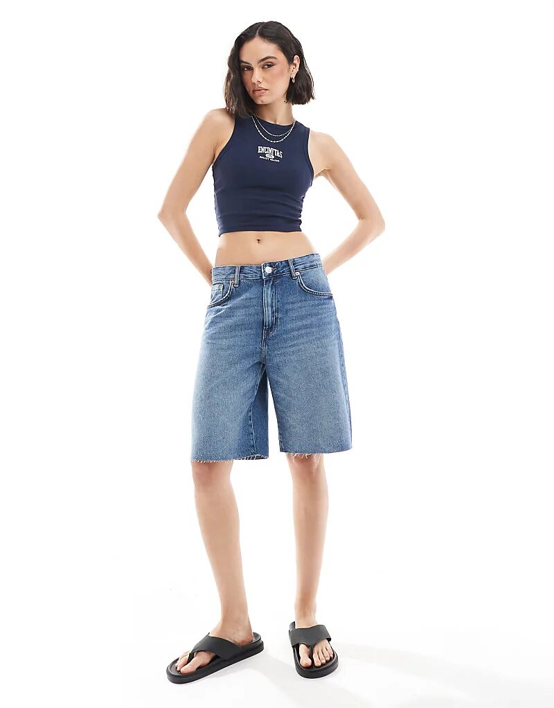 

Свободные бриджи Pull&Bear темно-синего цвета