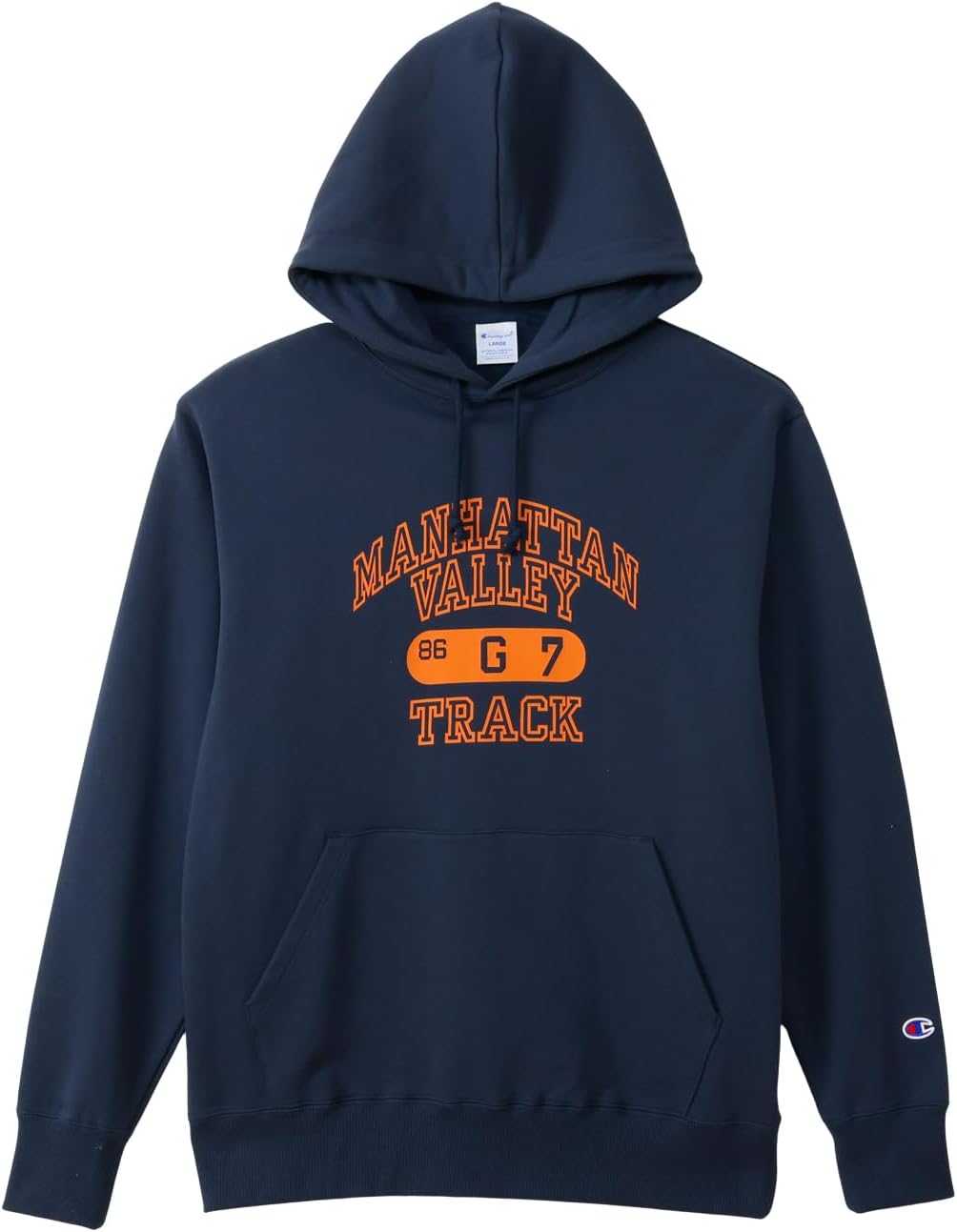 

Мужская повседневная толстовка Champion с длинным рукавом, изготовлена из переработанного полиэстера и хлопка производства США, темно-синий