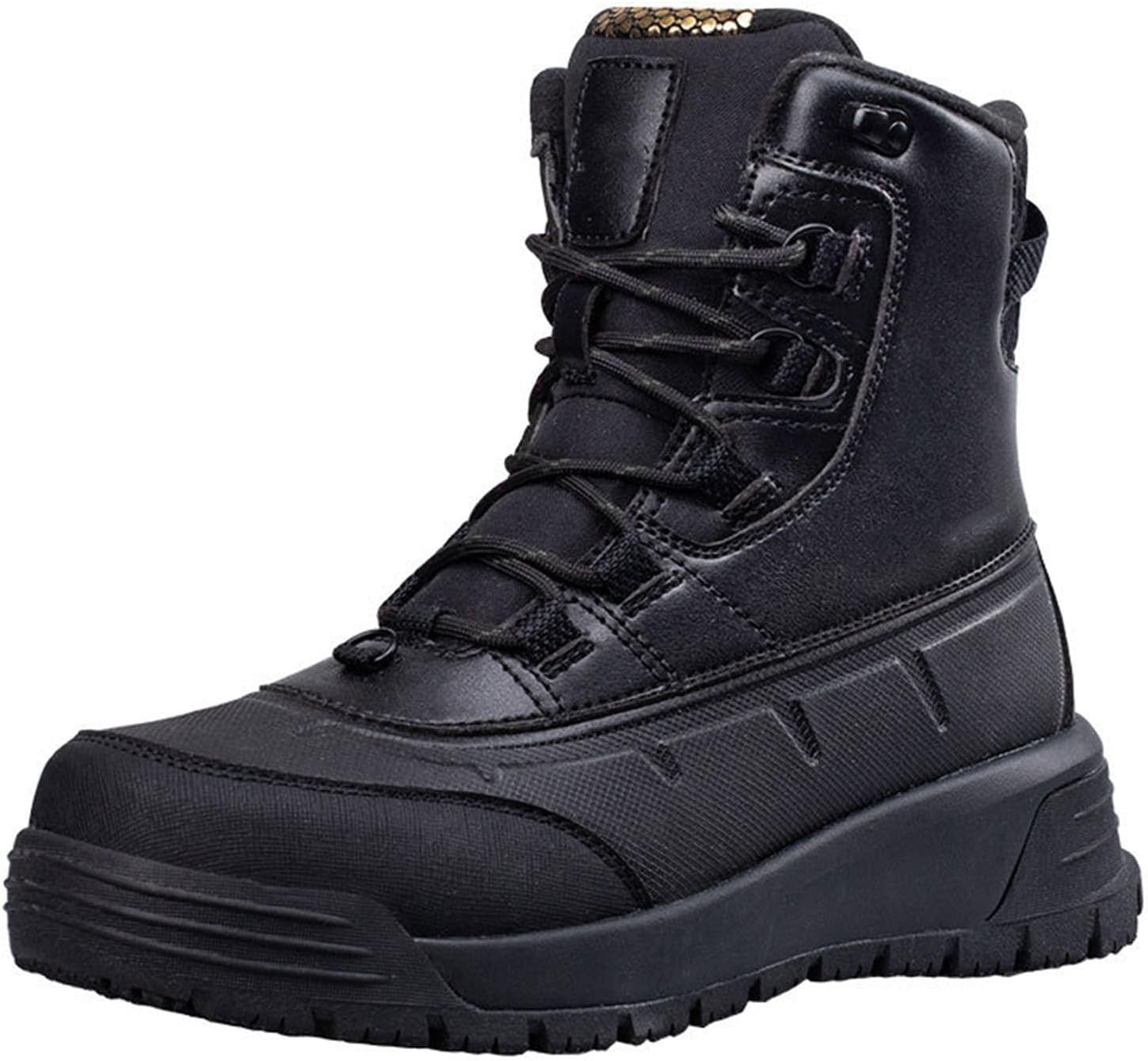 

Мужские зимние ботинки, снежные ботинки на шнуровке с утолщенным мехом, водонепроницаемые, противоскользящие, высокие, теплые хлопковые обувь для улицы и пеших прогулок, короткие ботинки, 43 EU, серый Manyubei