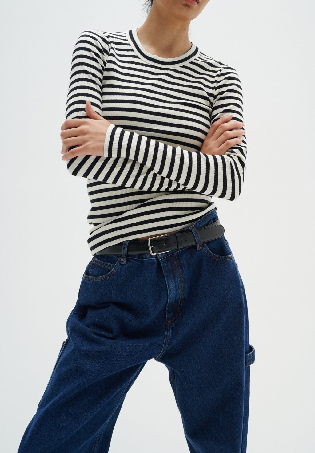 

Вязаный свитер DAGNAIW STRIPED InWear, цвет black whisper white