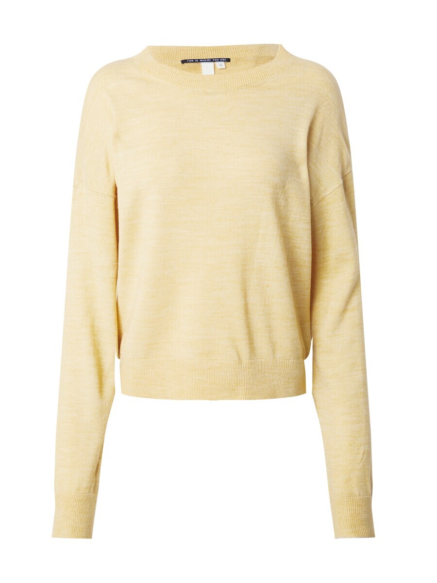

Тонкий вязаный свитер QS Sweater, цвет light yellow