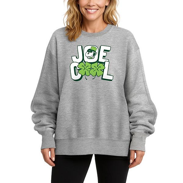 

Женский оверсайз флисовый свитшот Peanuts Joe Cool Clovers Licensed Character, Athletic Heather