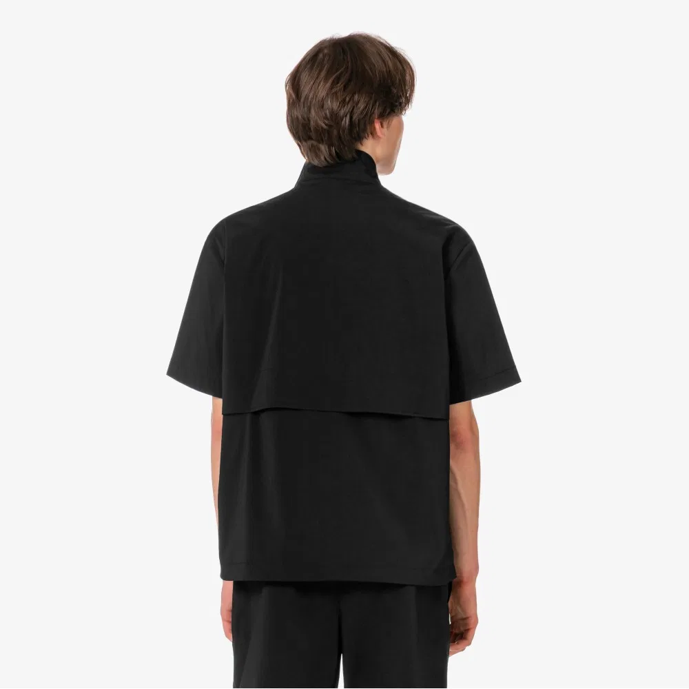 Мужской эластичный тканый анорак чёрный от Lacoste — фото 3