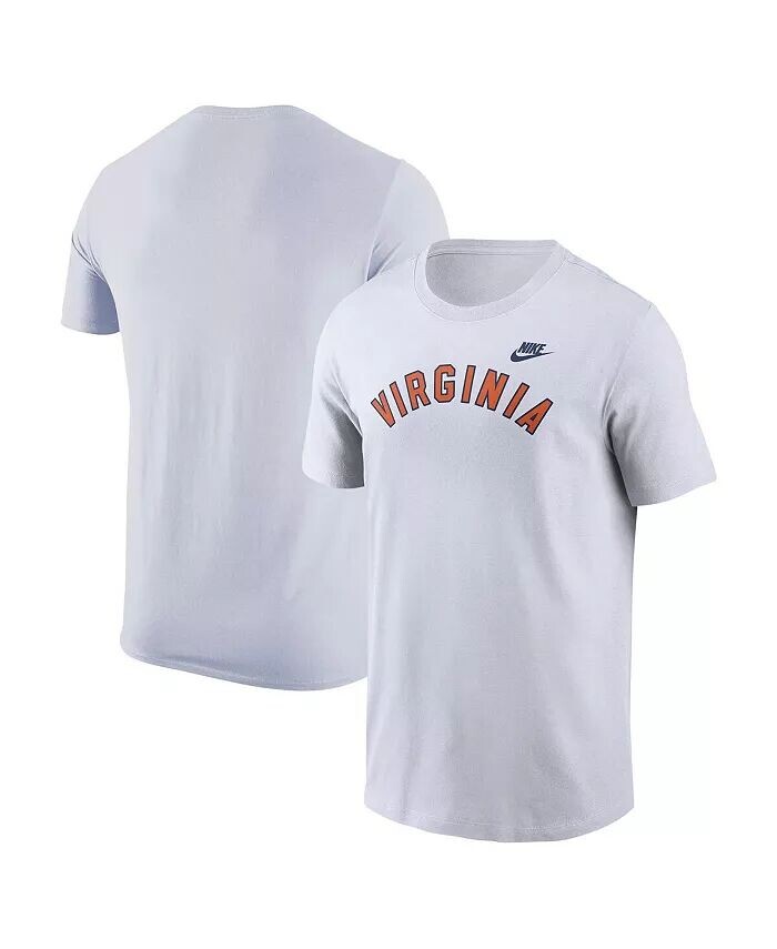 

Мужская белая футболка Virginia Cavaliers Vintage Arch Block Wordmark Core Nike