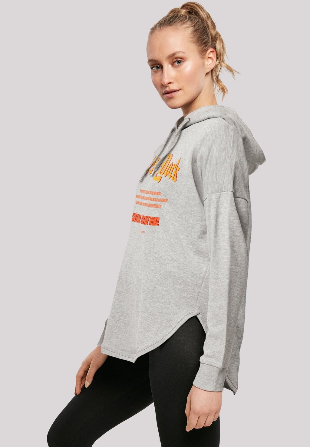 

Толстовка с капюшоном NEW YORK OVERSIZE F4NT4STIC, серый