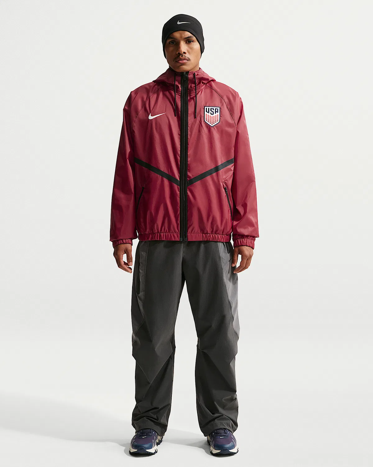 Мужская куртка Nike Dri-FIT Soccer Anthem Jacket USMNT, Team Red/Sail/Sail — фото 4