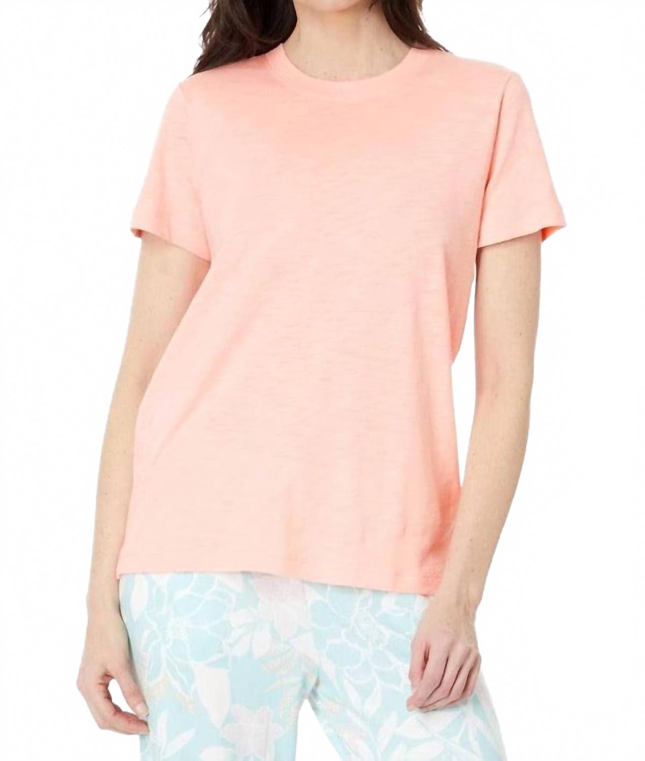 

Футболка Back To Basics с коротким рукавом в персиковом оттенке Dream PJ Salvage