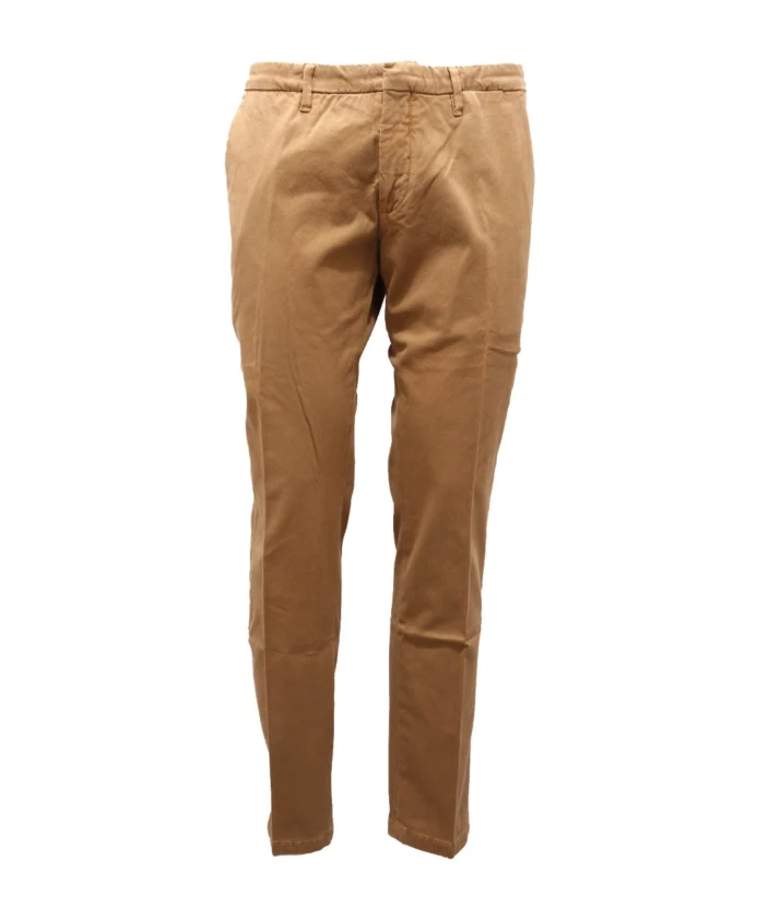 

Хлопковые брюки табачного цвета, модель с четырьмя карманами. Siviglia, коричневый