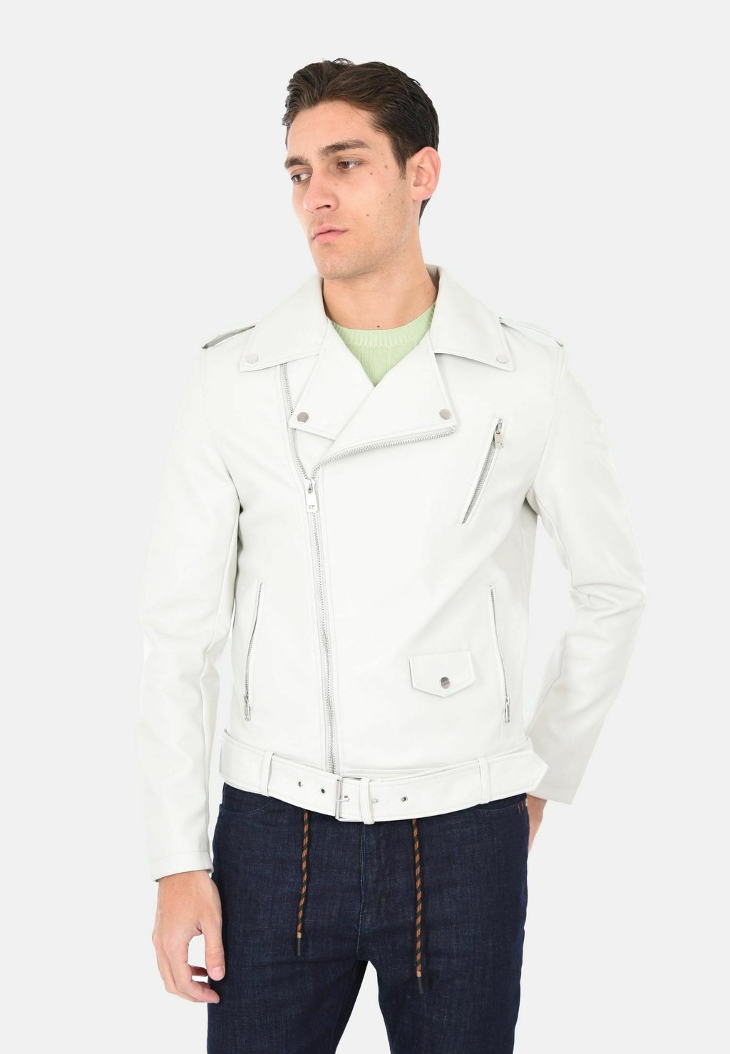

Куртка из искусственной кожи CHIODO BIKER Ciabalù, слоновая кость
