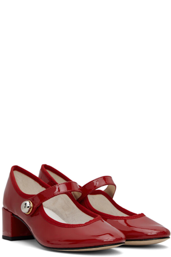 Туфли на каблуках Fabienne Mary Jane красного цвета Repetto — фото 4