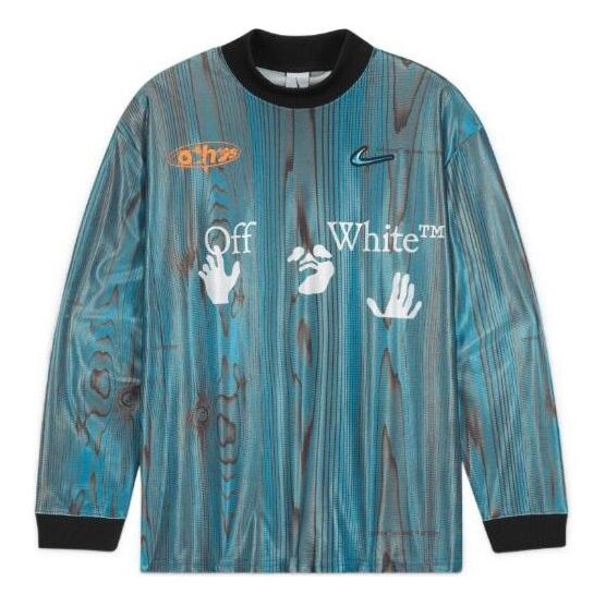 

Спортивная футболка x off-white jersey 'imperial blue' Nike, синий