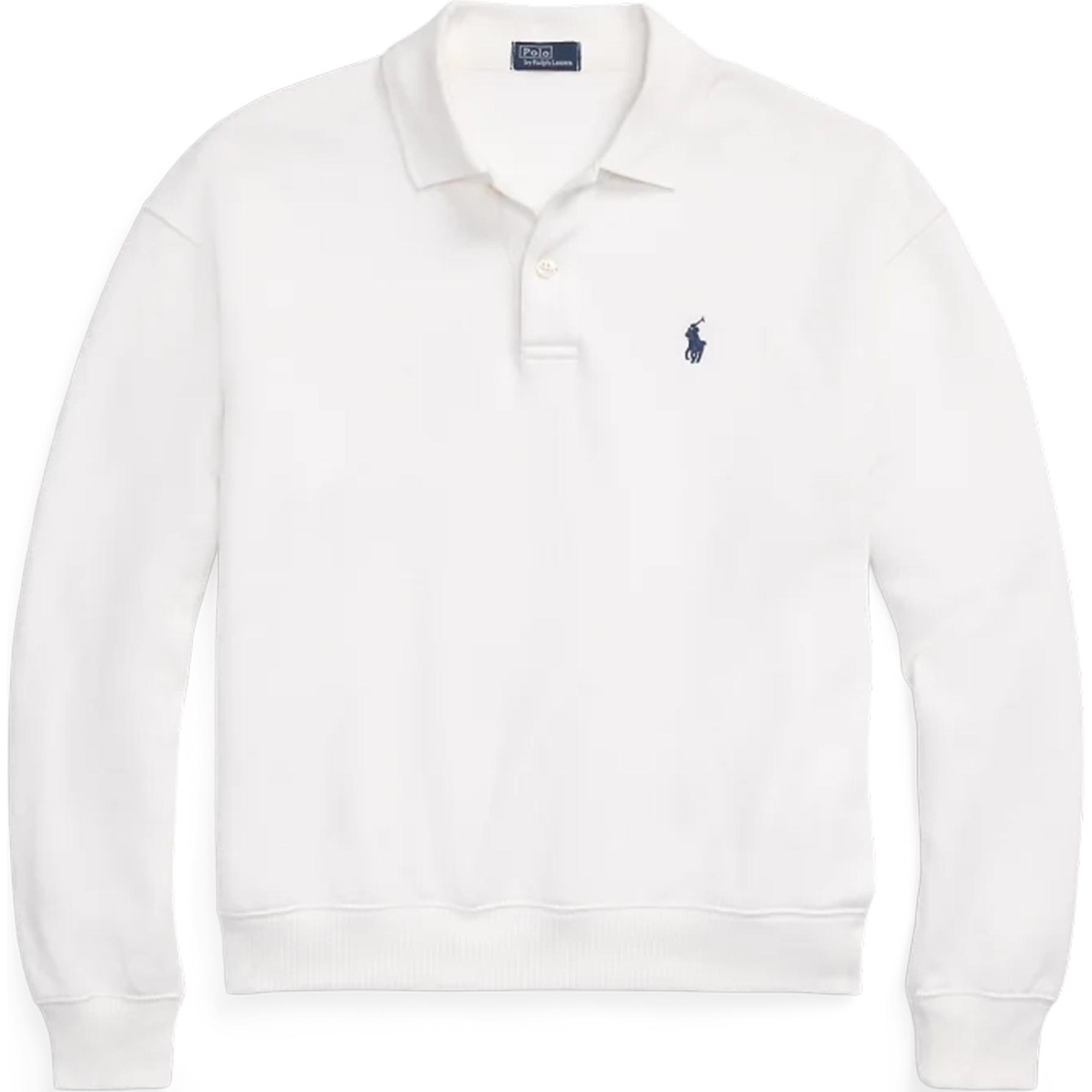 Флисовая толстовка с воротником-поло Polo Ralph Lauren, экрю