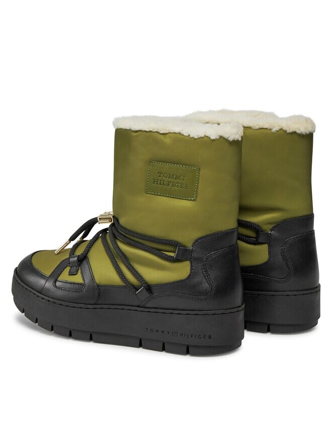 Зимние ботинки Tommy Hilfiger Tommy Essential Snowboot FW0FW07504, зеленый — фото 3