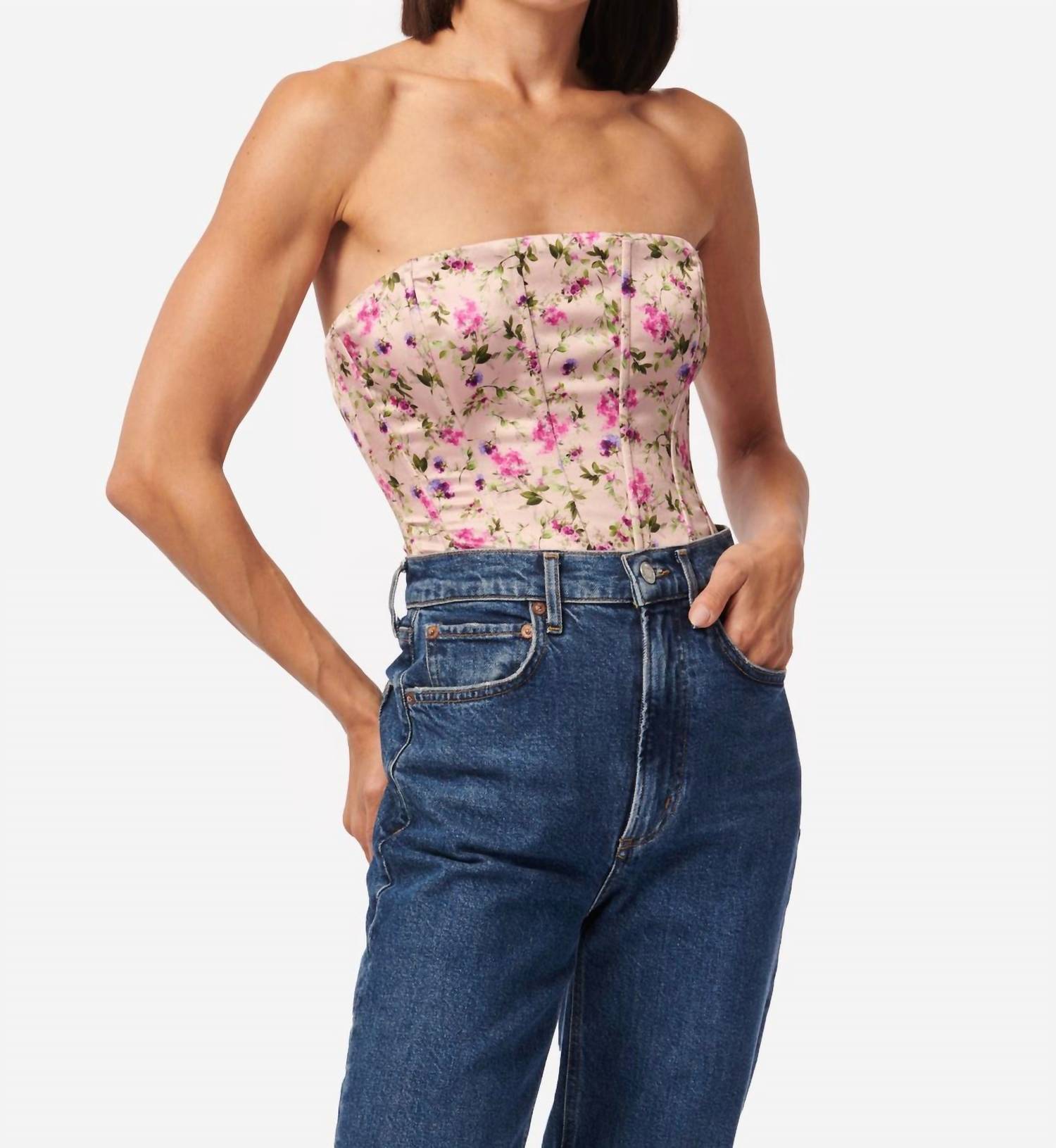 

Боди-корсет Tamara в розовом цвете Cami NYC