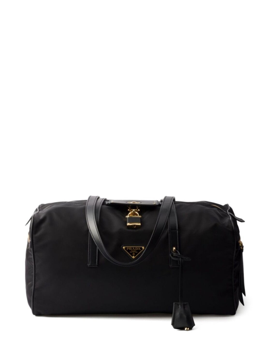 

Prada большая дорожная сумка с логотипом, черный