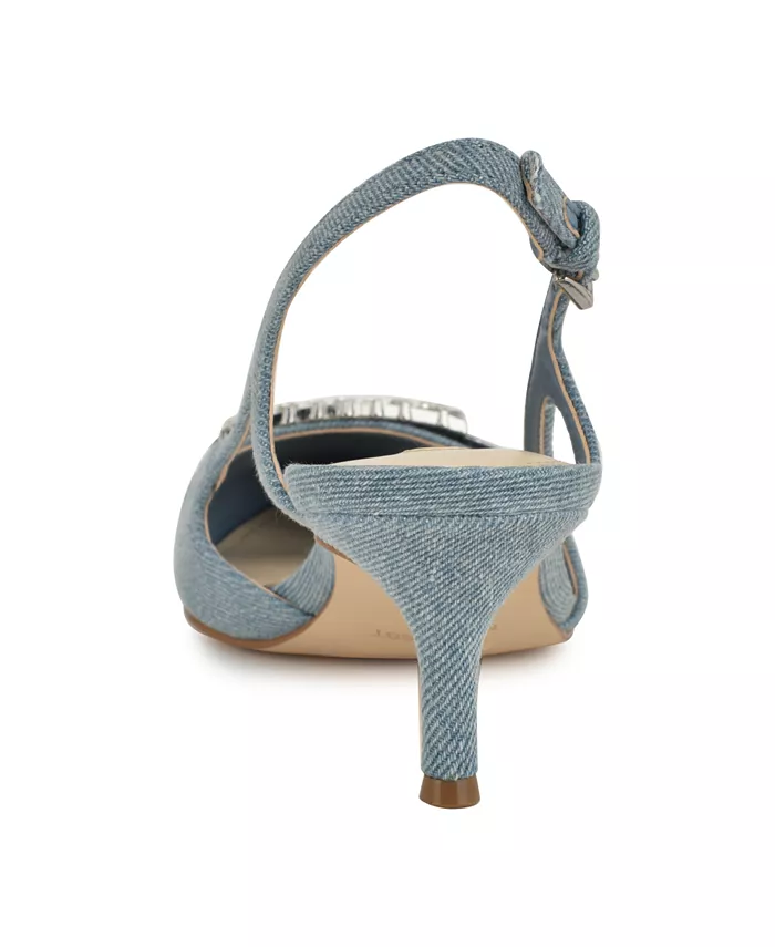 Женские туфли-лодочки Neeri с острым носом Nine West, синий — фото 3