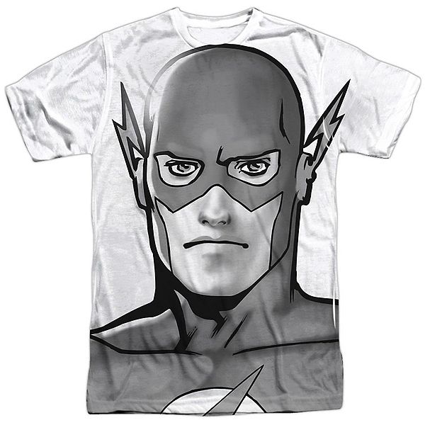 

Футболка adult poly crew с принтом justice league of america bw flash head Licensed Character