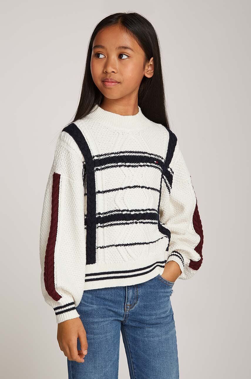 

Детский свитер Tommy Hilfiger из смесовой шерсти, бежевый