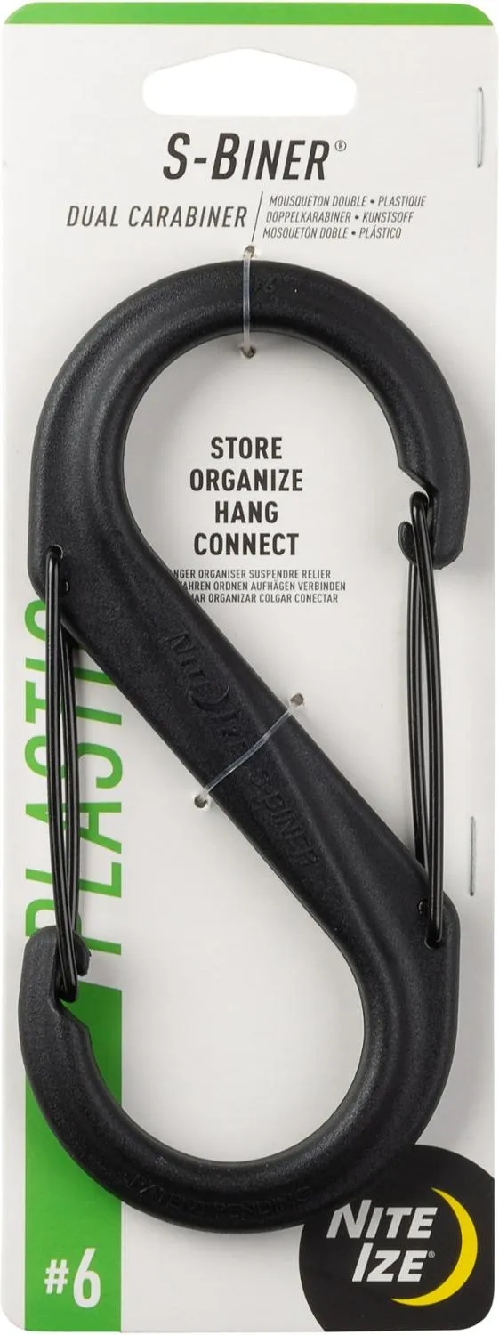 

Пластиковый двойной карабин S-Biner #6 Nite Ize, Black