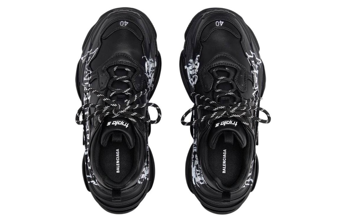 Кроссовки женские Balenciaga Triple S, черный — фото 4