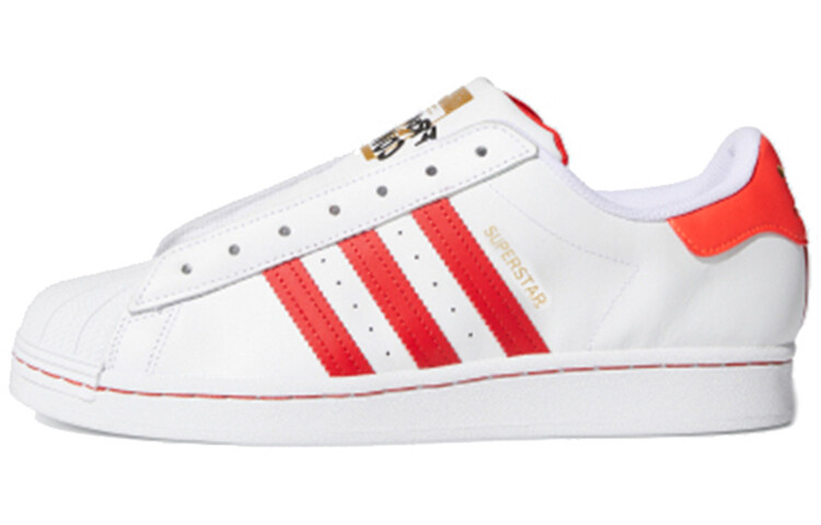 

Кроссовки Superstar Adidas Originals Laceless 'White Team Collegiate Red'