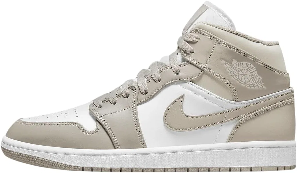 Кроссовки Air Jordan 1 Mid, Nike, цвет College Grey Light Bone White