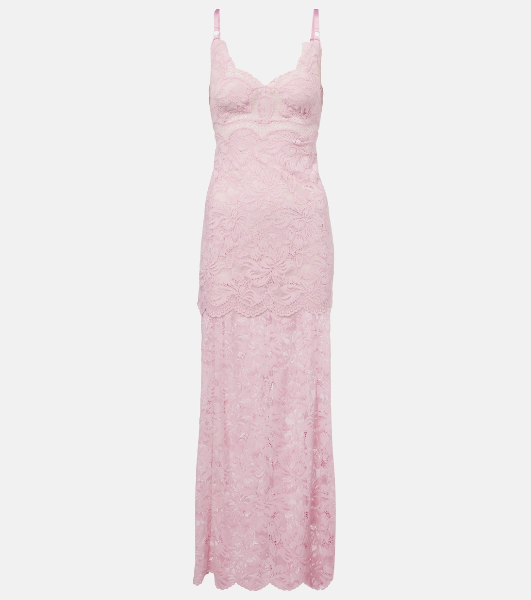 

Кружевное макси-платье Rabanne, Powder Pink
