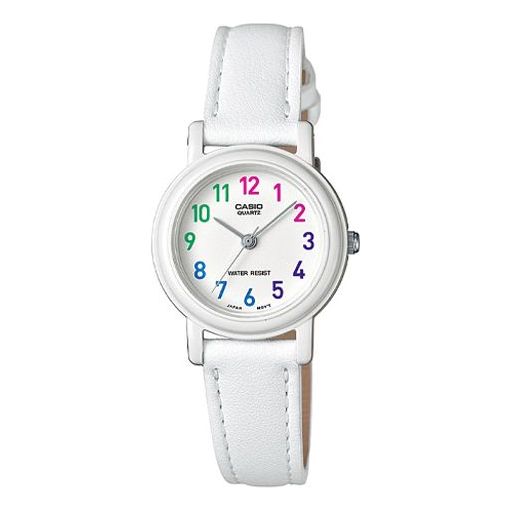 

Часы CASIO Classic Fashion Elegant Minimalistic Macaron Waterproof Retro Quartz Leather Strap Watch White Analog, белый