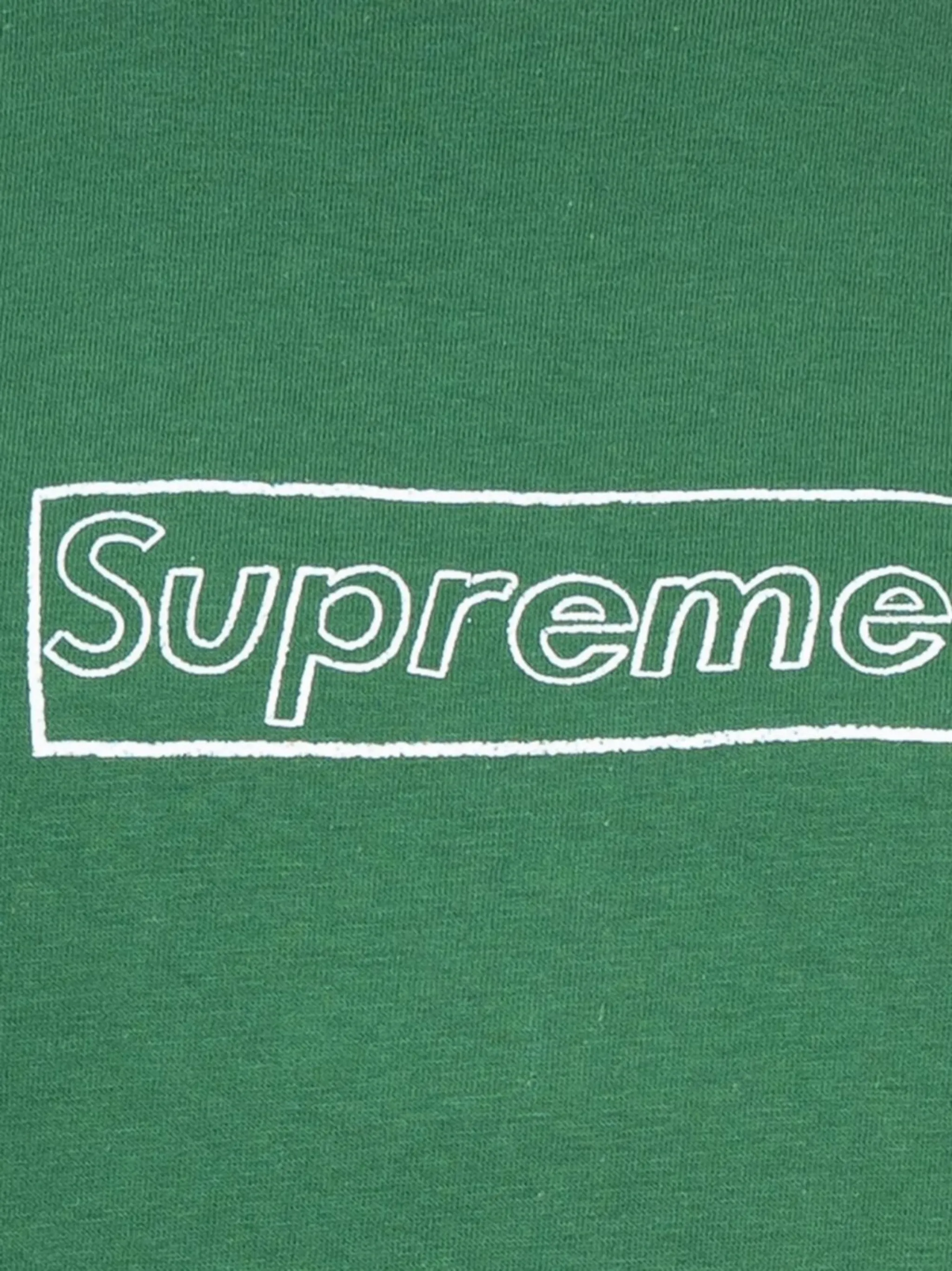 Футболка с логотипом из коллаборации с KAWS Supreme, зеленый — фото 3