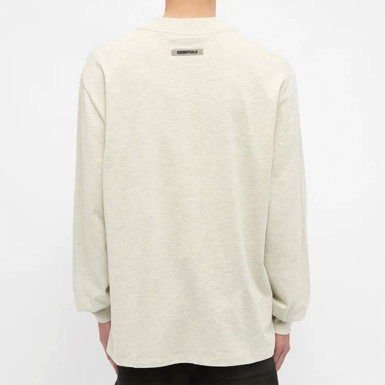 Ss20 Футболка мужская кремовая Fear Of God Essentials, кремовый — фото 4