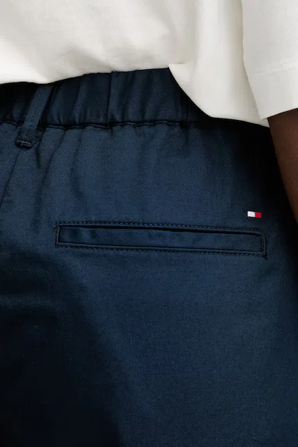 Брюки женские из хлопка классические Tommy Hilfiger, синий — фото 4