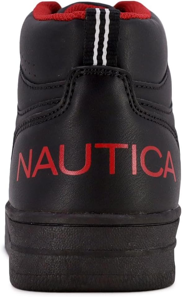 Кроссовки Nautica для детей: модная обувь на шнуровке с высокими ботинкообразными вставками для мальчиков и девочек (размеры для больших и маленьких детей) - Horizon, черный — фото 3