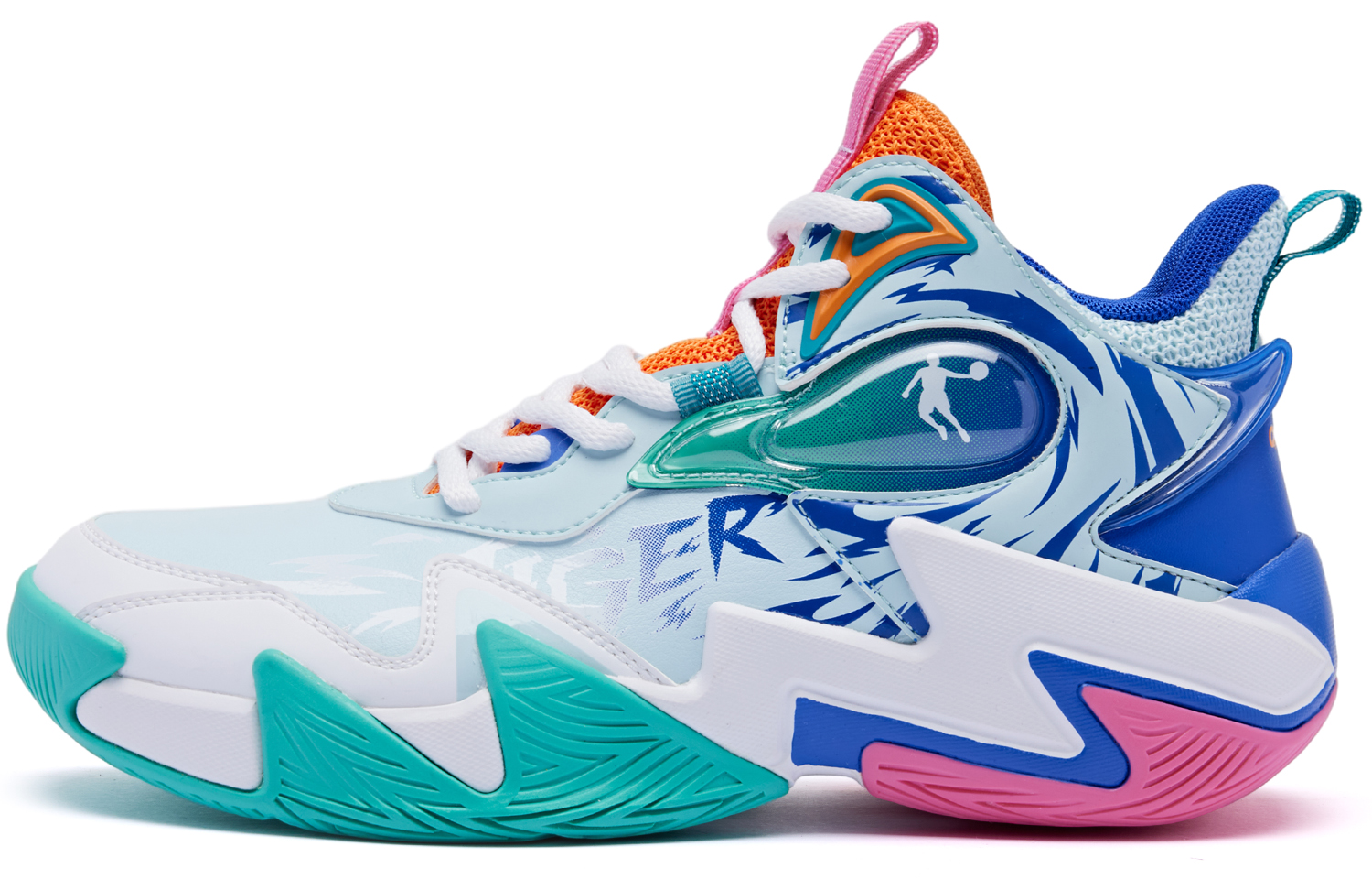 

Детские баскетбольные кроссовки с низким верхом, износостойкие, противоскользящие, для подростков QIAODAN, синий