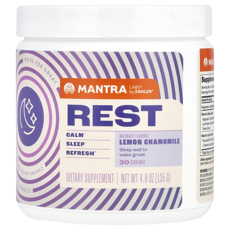 

Zahler, Mantra Labs, Rest, лимон и ромашка, 135 г (4,8 унции)