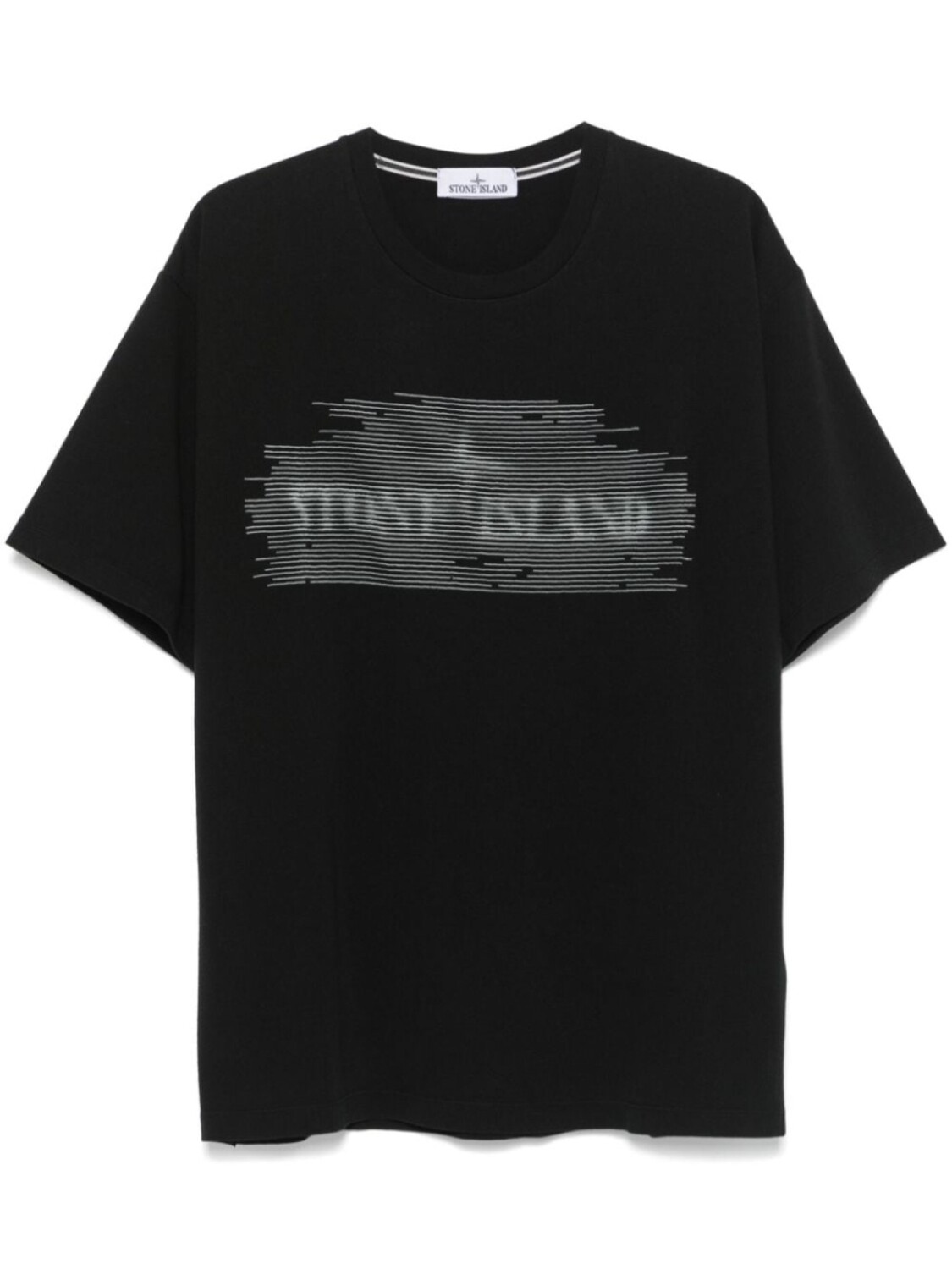 

Футболка из хлопкового джерси Stone Island, черный