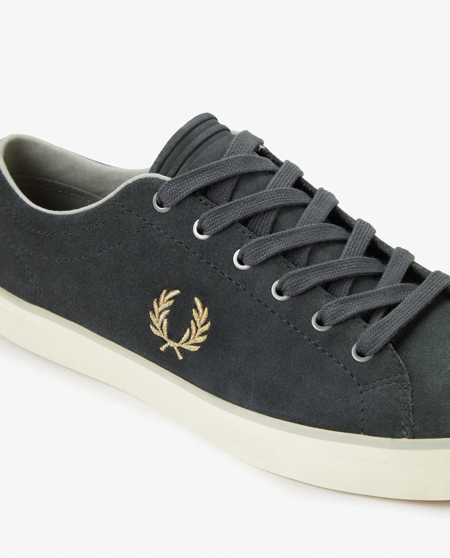 Мужские спортивные кроссовки Baseline с логотипом и шнурками Fred Perry, темно-серый — фото 3