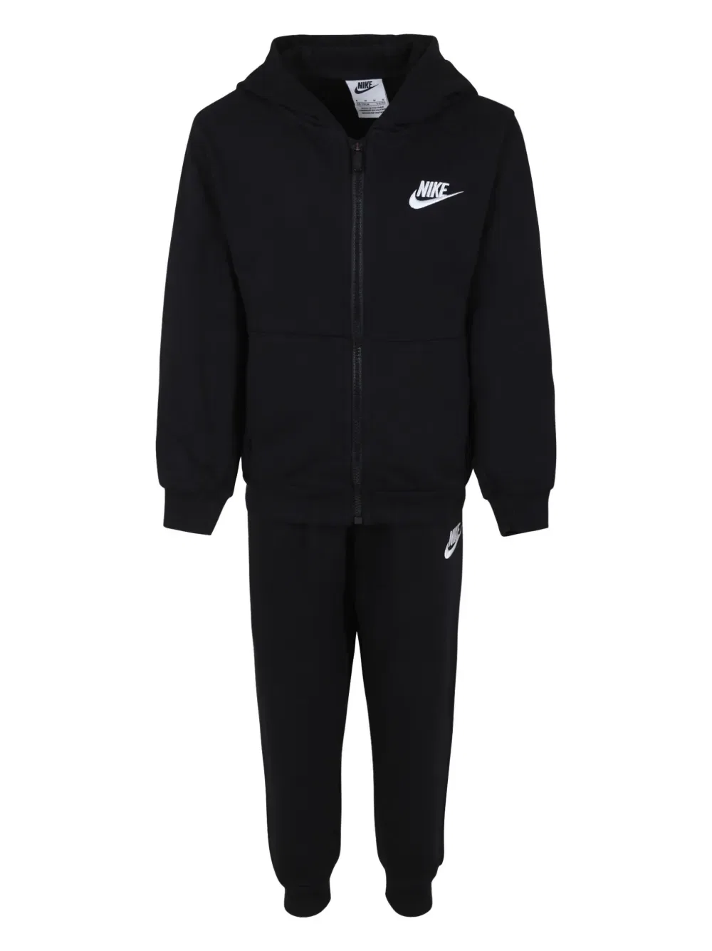 Спортивный костюм из хлопковой смеси с логотипом Nike Kids, черный