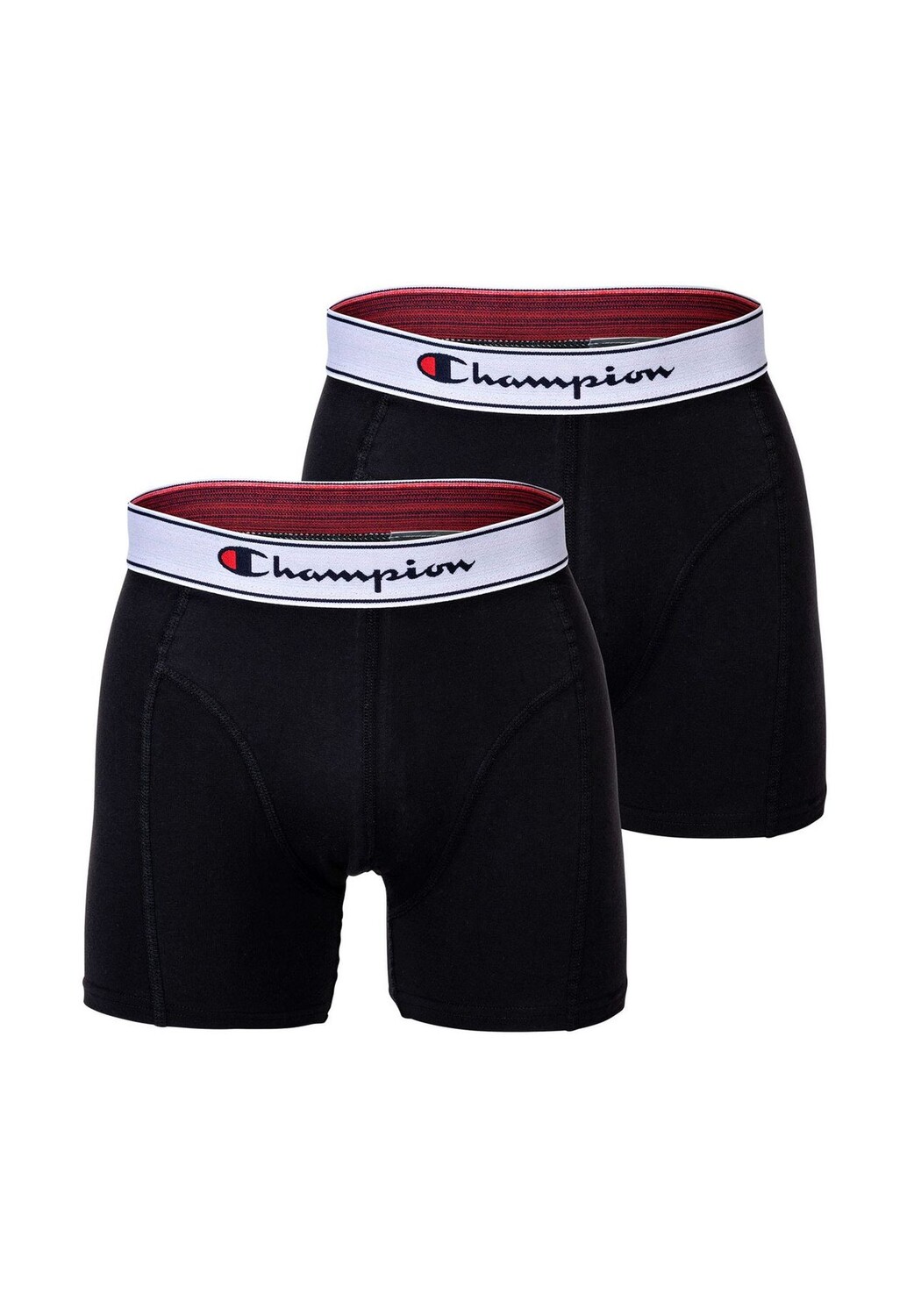 

Мужские боксеры, 2 шт., хлопок, пояс с логотипом, однотонные Champion, черный