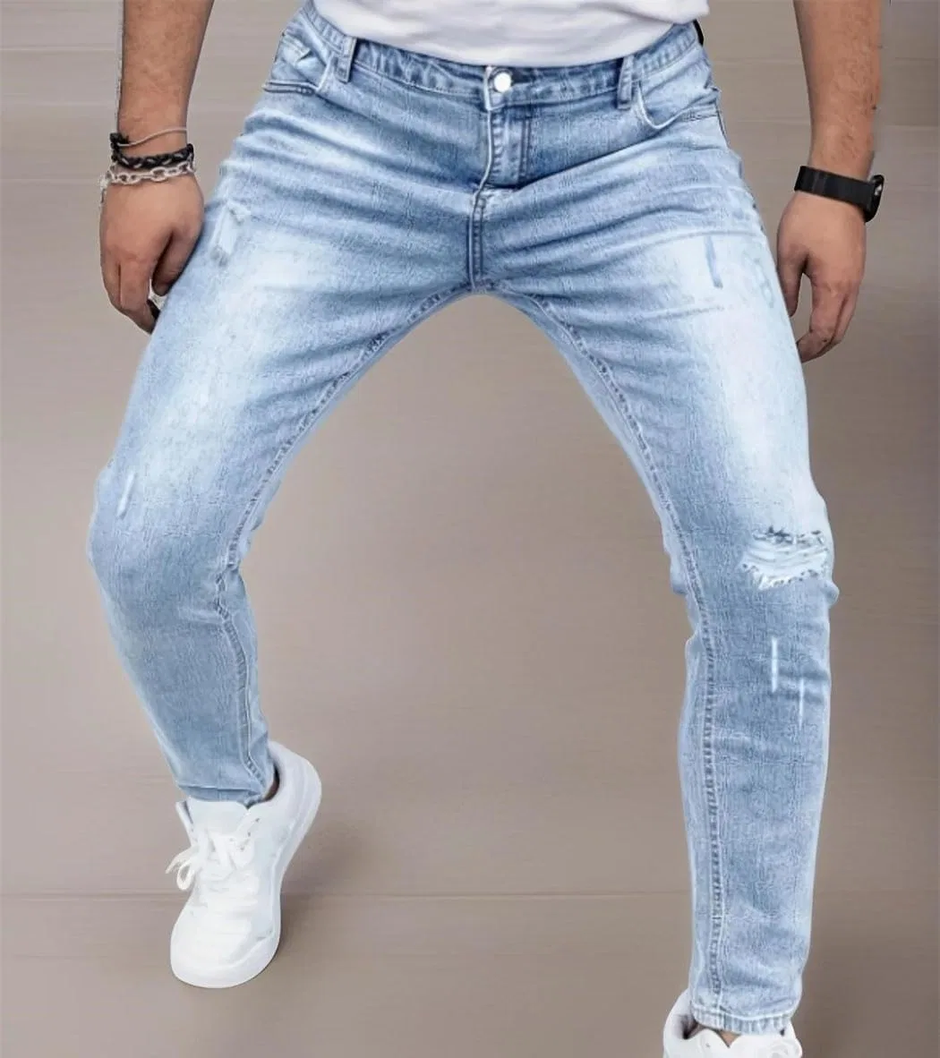 Джинсы, slim-fit, синий — фото 3