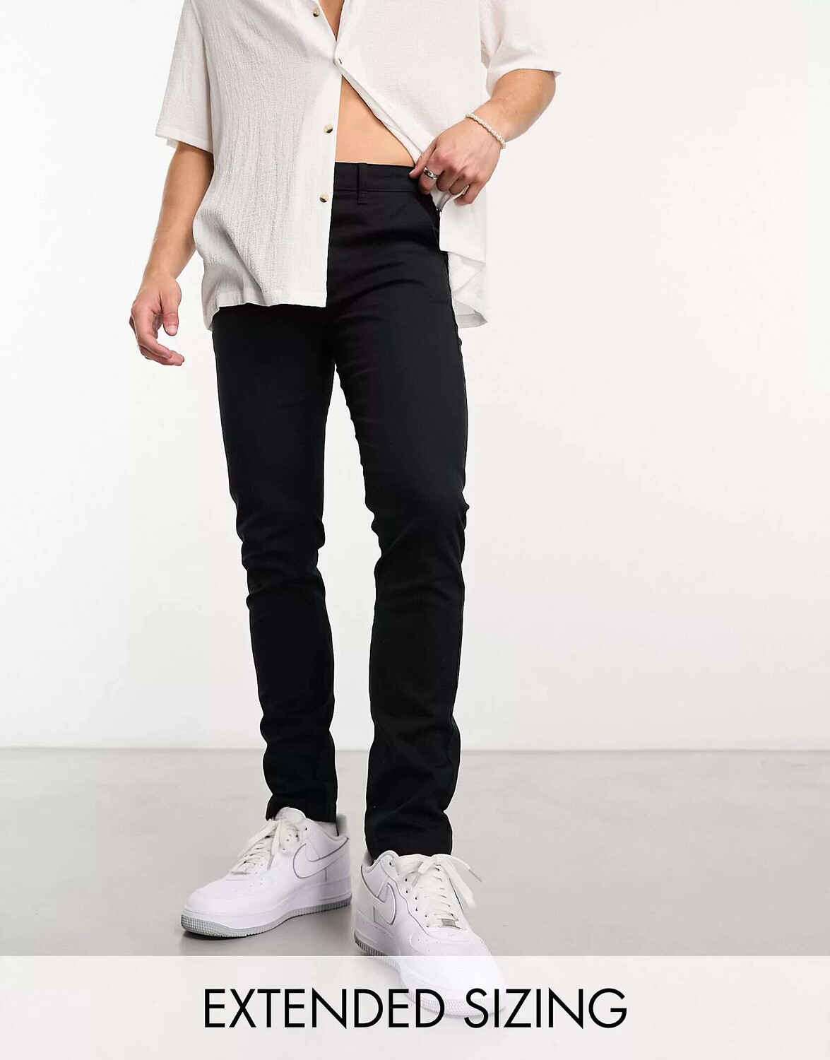 

Черные чиносы скинни ASOS