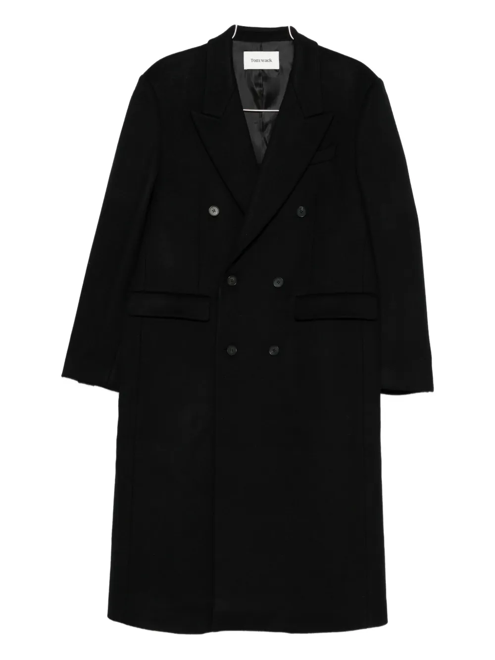 

Двубортное пальто с лацканами-шальками Tonywack, черный