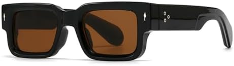 

Винтажные маленькие солнцезащитные очки для женщин и мужчин, модные ретро-очки с толстой оправой, мужские солнцезащитные очки с защитой от УФ-излучения UV400 MTZJH, Grey Tea