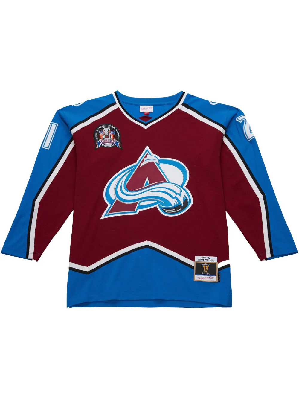 

Топ 1995/96 Peter Forsberg Colorado Avalanche Power Play Player Mitchell & Ness, красный