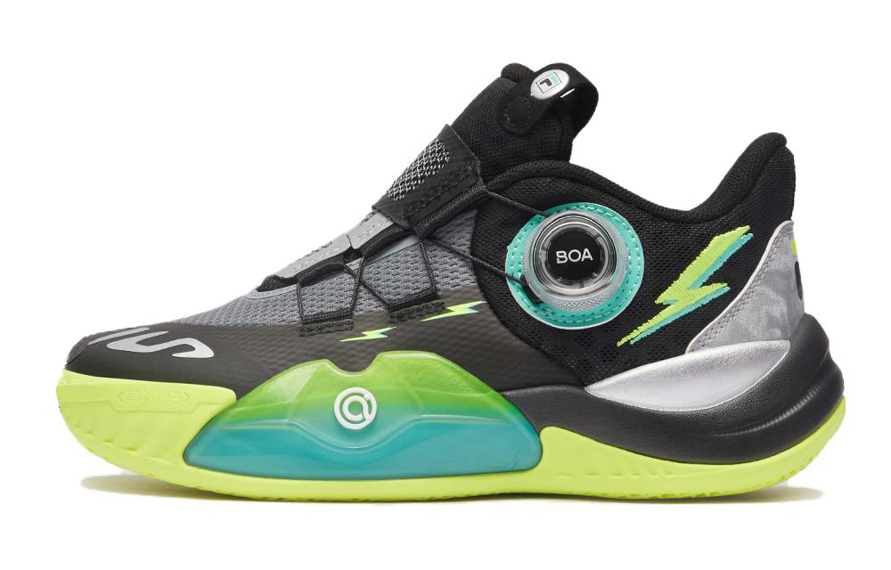 

BOA ALPHA 3 Low Rebound Низкие Детские Баскетбольные Кроссовки Черный Желтый Подростки FILA KIDS