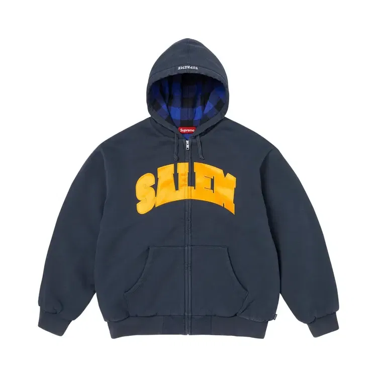 Толстовка на молнии с капюшоном Supreme x Salem, синий