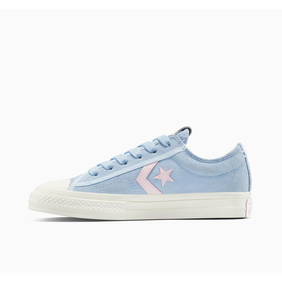 Кроссовки Converse Star Player 76 из цветной замши, синие, женские — фото 4
