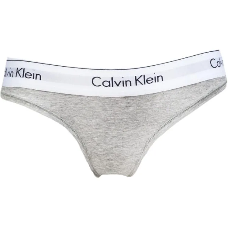Стринги Calvin Klein Modern Cotton, серый — фото 3