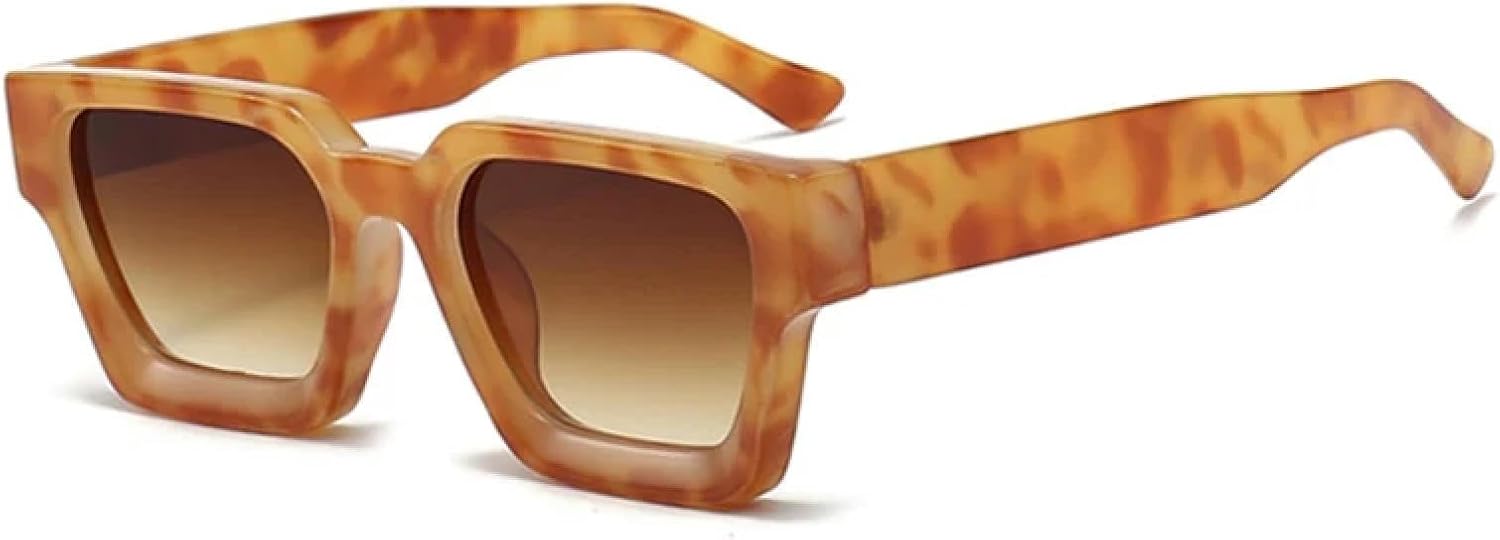 

Модные женские солнцезащитные очки класса люкс в стиле ретро, ​​мужские солнцезащитные очки с леопардовым принтом, солнцезащитные очки с защитой от УФ-излучения UV400 TVTBBVV, Amber Tea Gradient