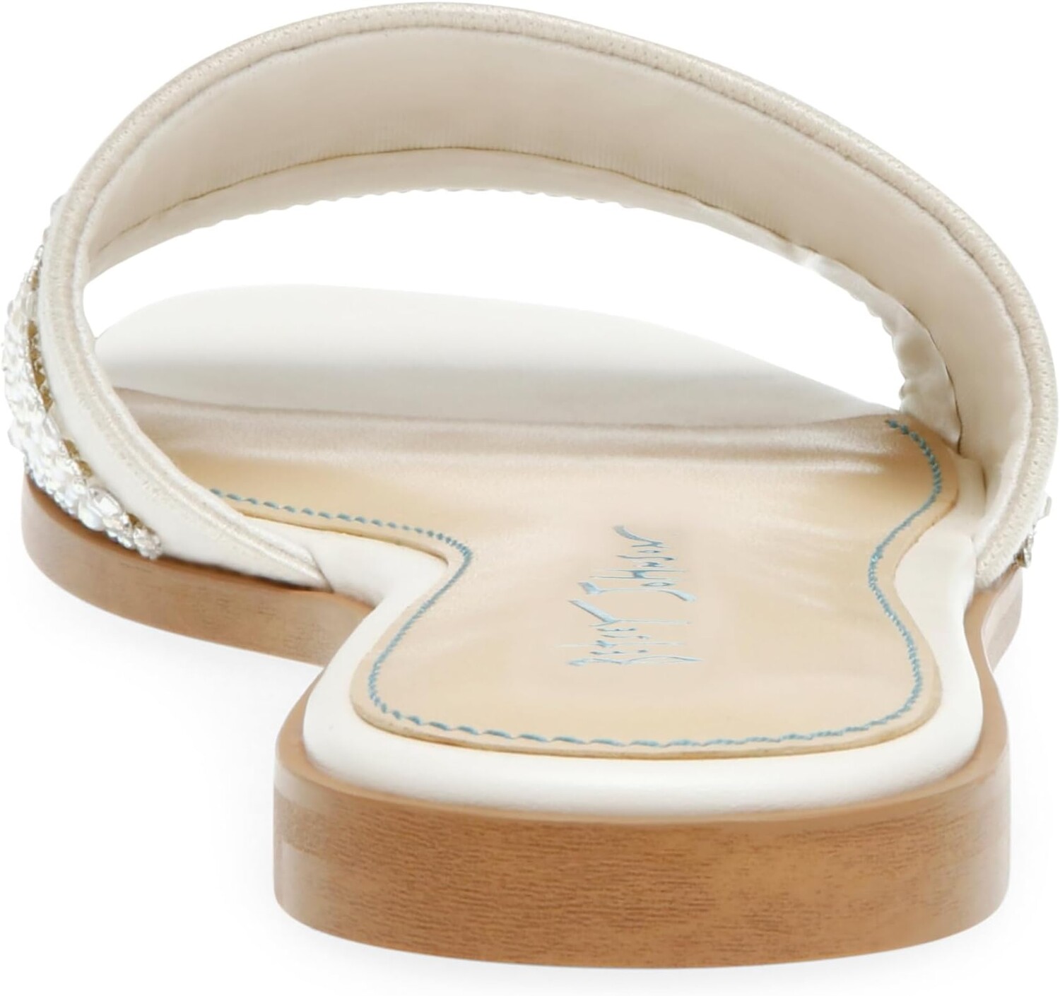 Сандалии Blue by Betsey Johnson Tru Slide Sandals, цвет White/Silver — фото 4